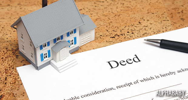 A scale house on some forms for a deed to conceptualize on the financial investment.