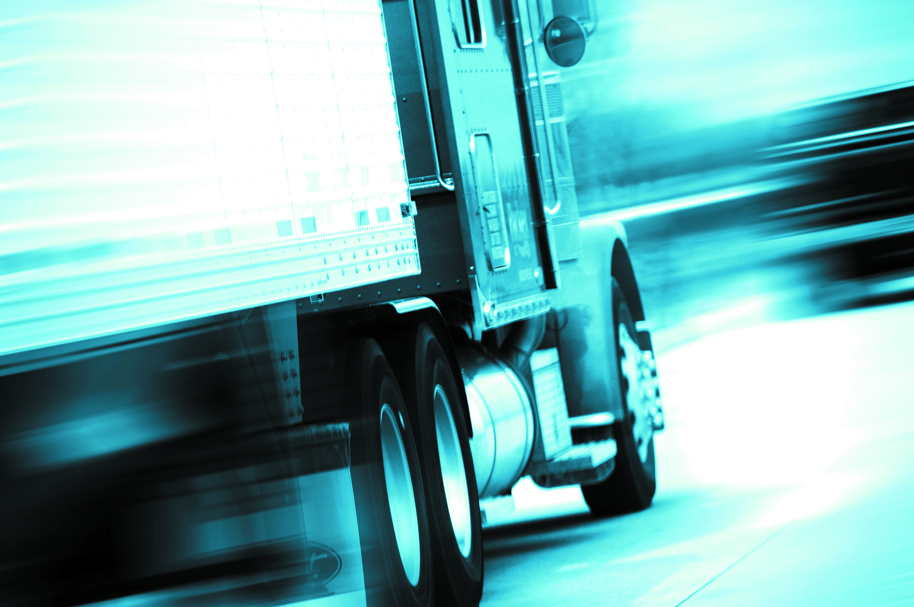 Semi Truck in Motion